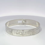 Gilbert Pat 1/2” Silver Bangle Wolf