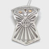 Grant Pauls Pendant Sterling Silver with 14K Gold Copper Shield Shaped Crow and Raven