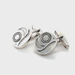 Grant Pauls Sterling Silver Cuff Links Salmon