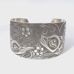 Kelvin Thompson 1 and 1/2” Silver Bracelet Hummingbird
