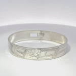 Gilbert Pat 1/2” Silver Bangle Eagle