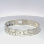 Gilbert Pat 1/2” Silver Bangle Raven