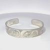 Kelvin Thompson Eagle & Salmon 1/2'' Width x 6" Diameter Silver Bracelet (Copy)