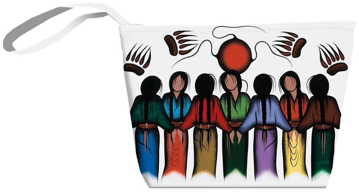 Small Canvas Tote Community Stength - Small Canvas Tote Community Stength -  - House of Himwitsa Native Art Gallery and Gifts