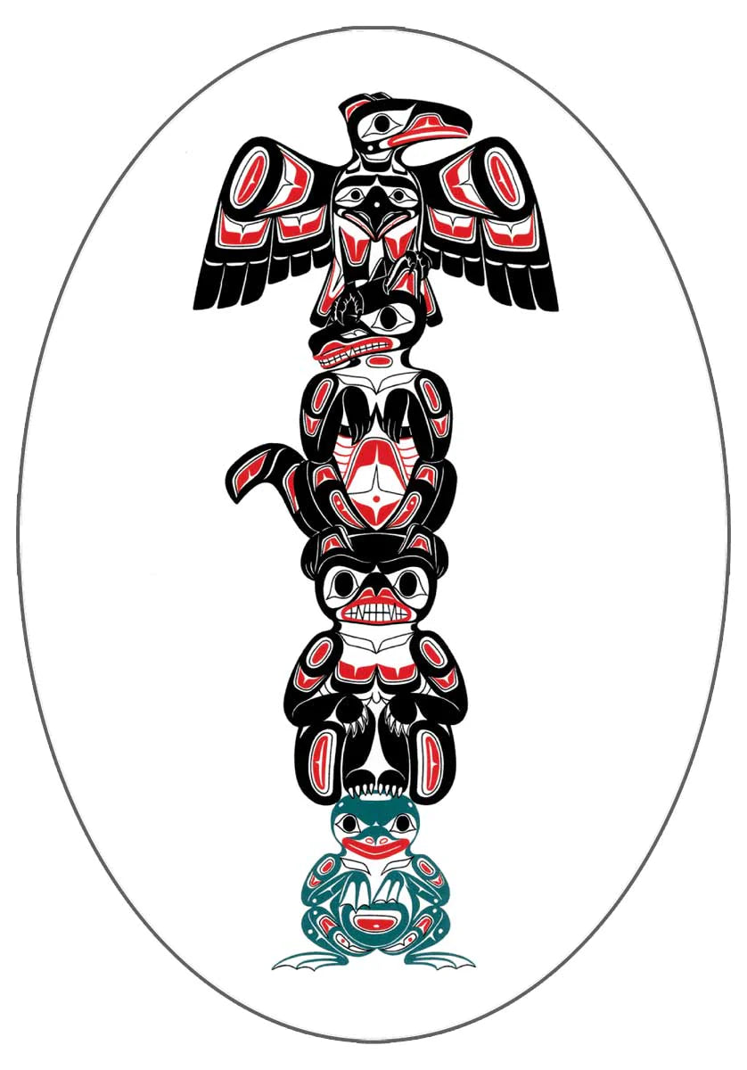 Sticker Richard Shorty Totem Small - Sticker Richard Shorty Totem Small -  - House of Himwitsa Native Art Gallery and Gifts