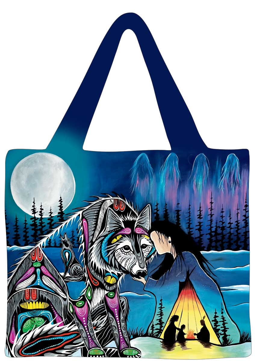 Shopping Bag Jessica Somers January Moon - Canadian Art Prints Inc. - Shopping Bag - House of Himwitsa Art Gallery