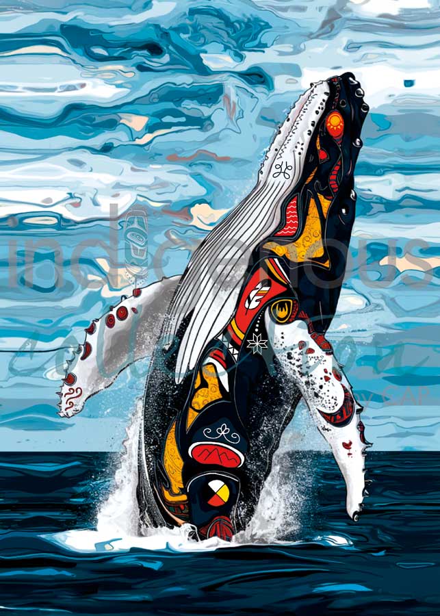 Magnet Stephanie White Spirit Whale -  - Magnet - House of Himwitsa Art Gallery