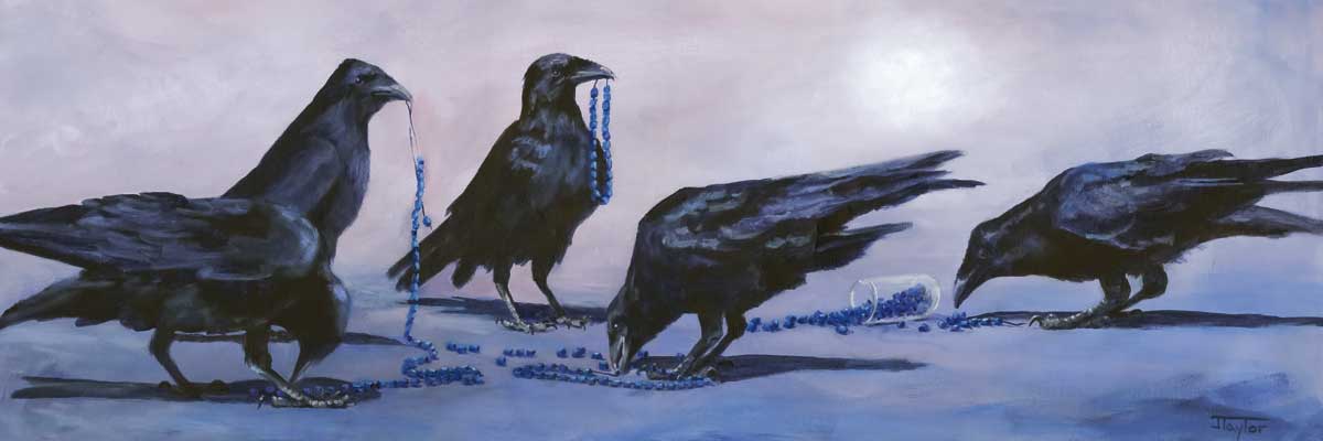 Art Card Jean Taylor Raven Beaders - Art Card Jean Taylor Raven Beaders -  - House of Himwitsa Native Art Gallery and Gifts