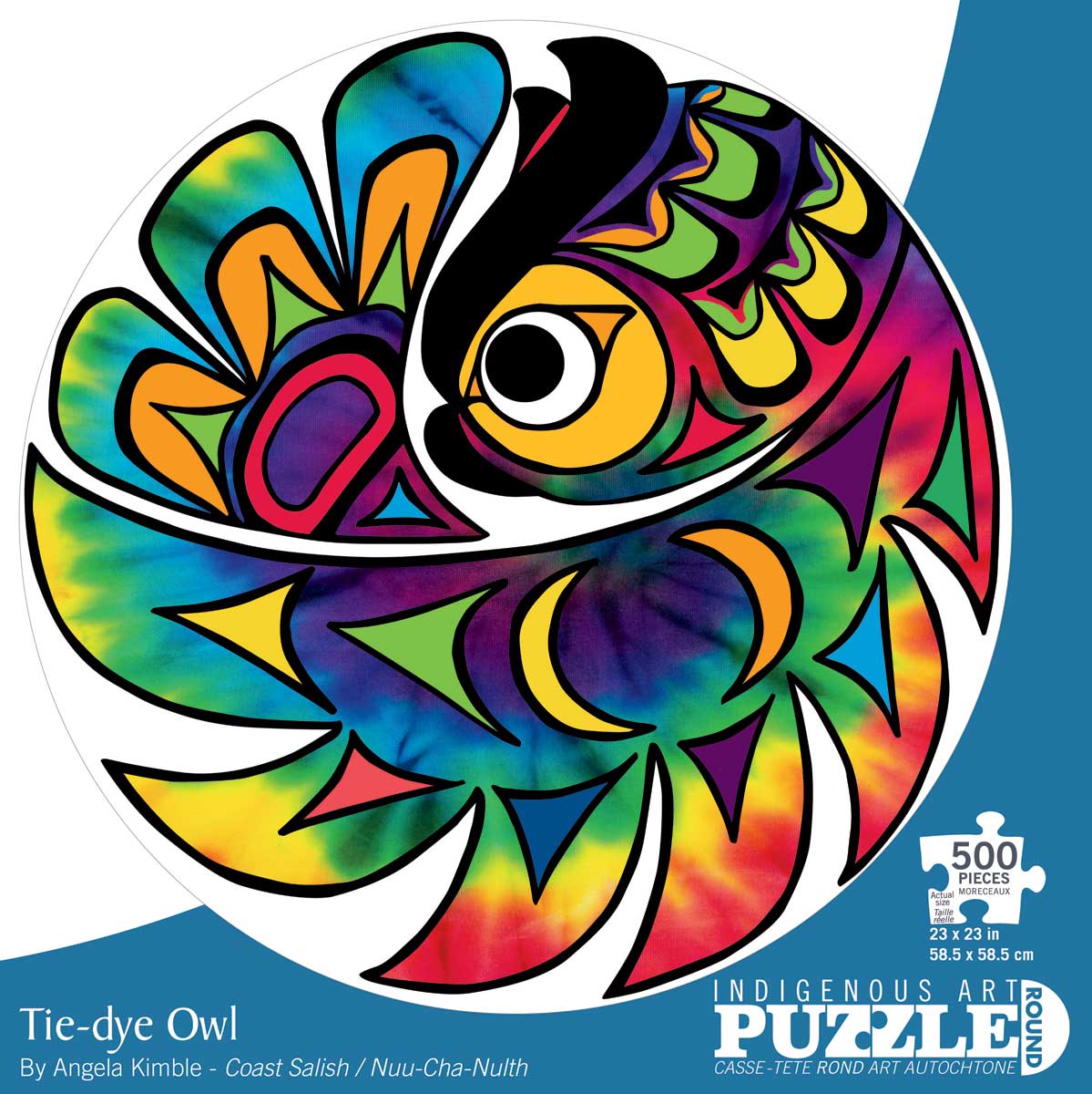 Puzzle Amy Keller Rempp Tie-Dye Owl - Puzzle Amy Keller Rempp Tie-Dye Owl -  - House of Himwitsa Native Art Gallery and Gifts
