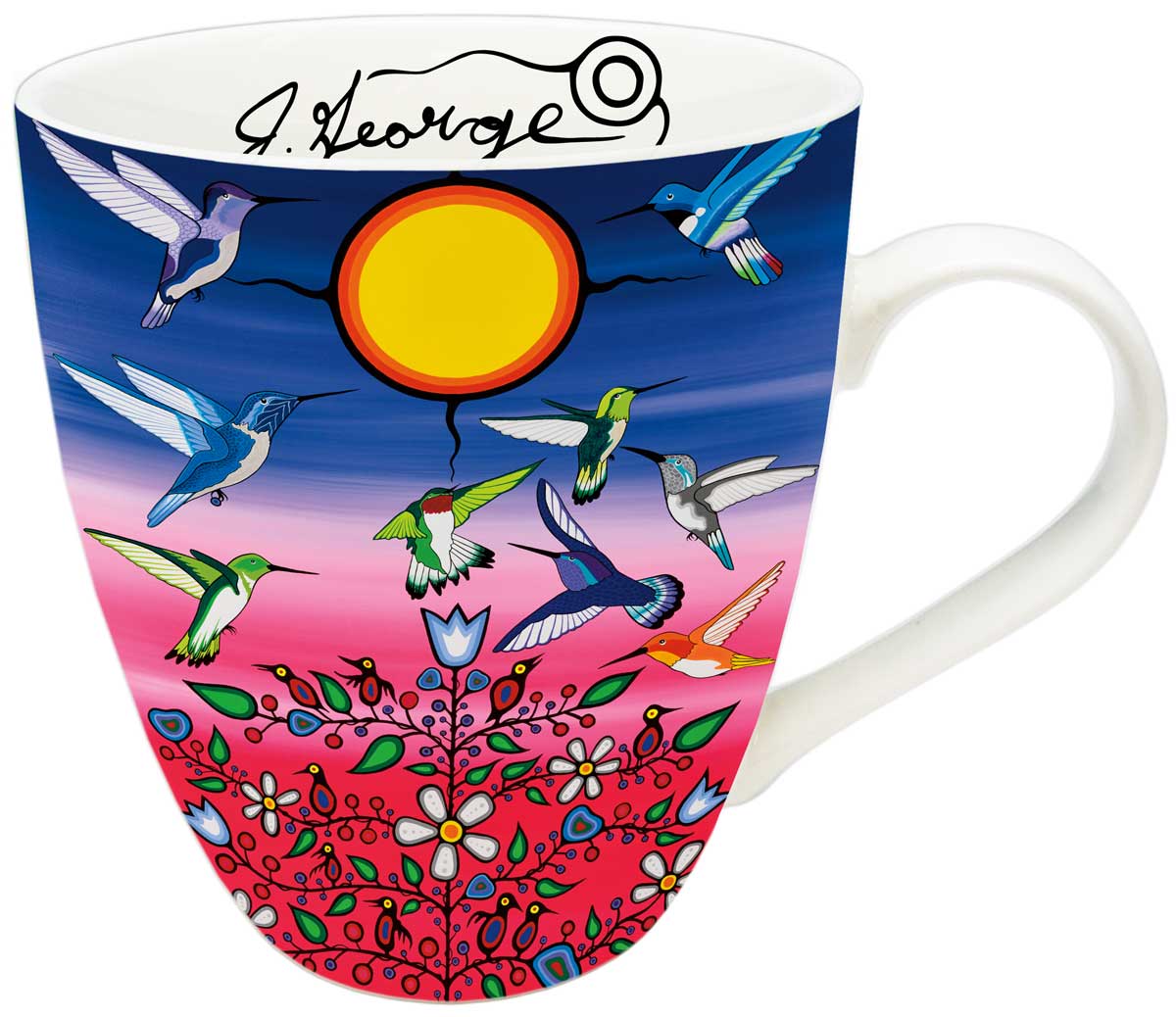 Mug Jeffery Red George Ancestors - Mug Jeffery Red George Ancestors -  - House of Himwitsa Native Art Gallery and Gifts