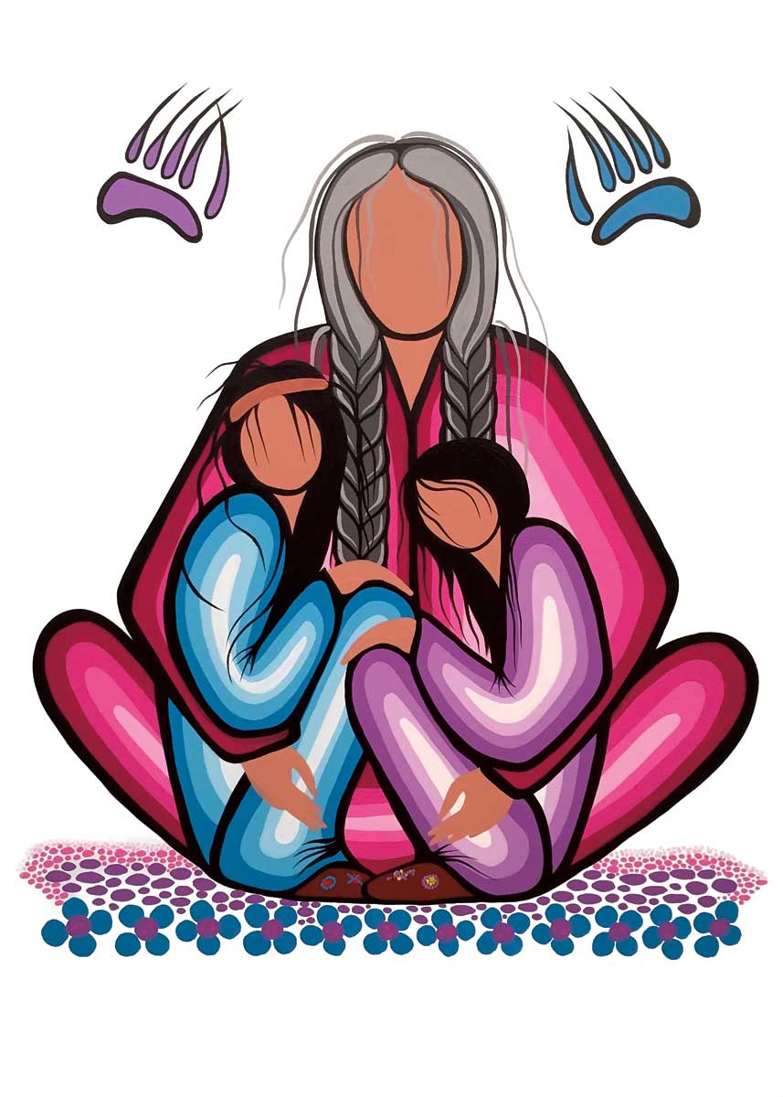Magnet Simone McLeod :  Family Strenth - Magnet Simone McLeod :  Family Strenth -  - House of Himwitsa Native Art Gallery and Gifts