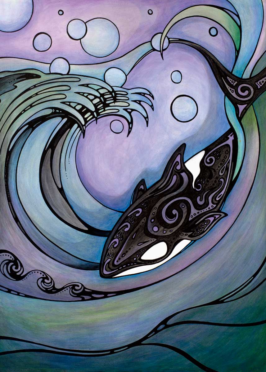Magnet Nathalie Coutou Depth  Whale - Magnet Nathalie Coutou Depth  Whale -  - House of Himwitsa Native Art Gallery and Gifts
