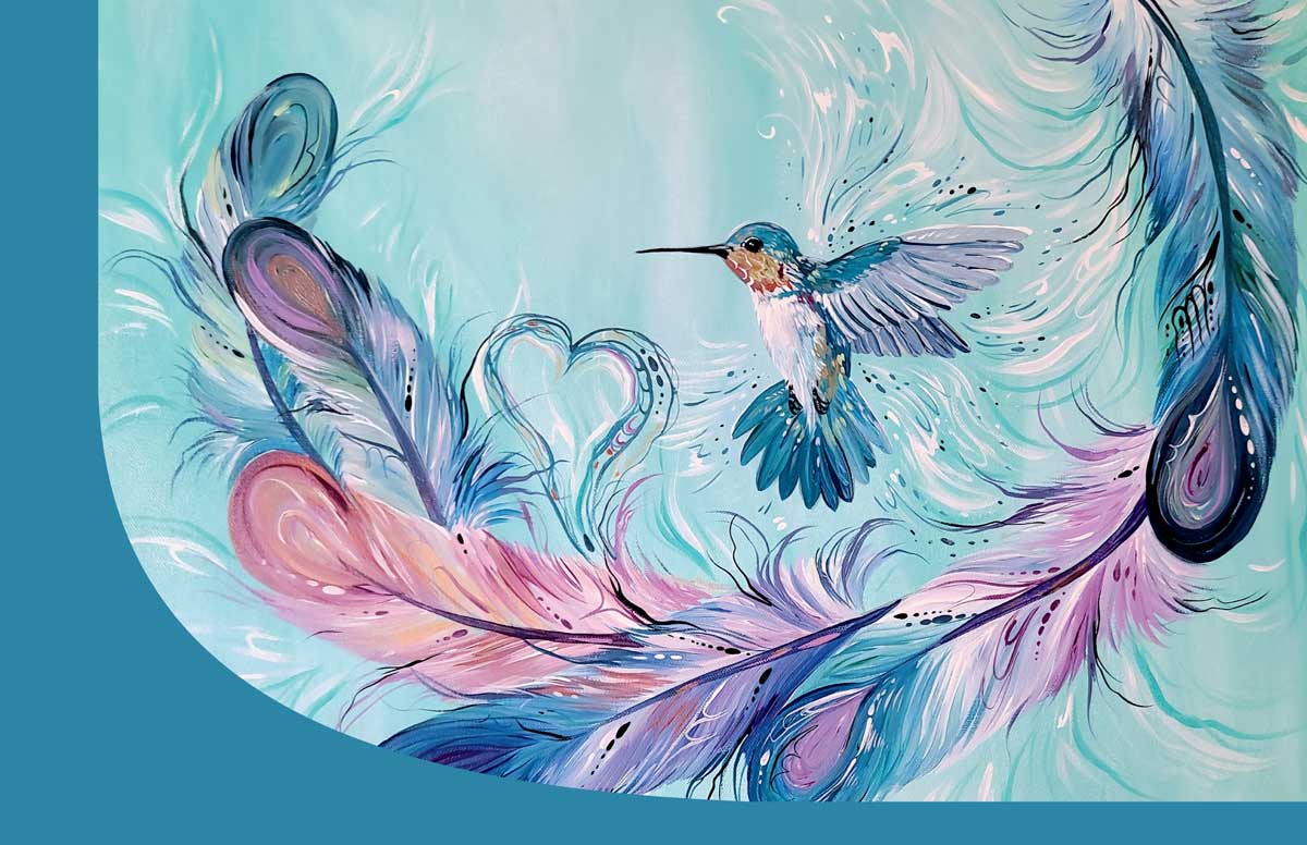 Note Book Carla Joseph Hummingbird Feathers - Note Book Carla Joseph Hummingbird Feathers -  - House of Himwitsa Native Art Gallery and Gifts