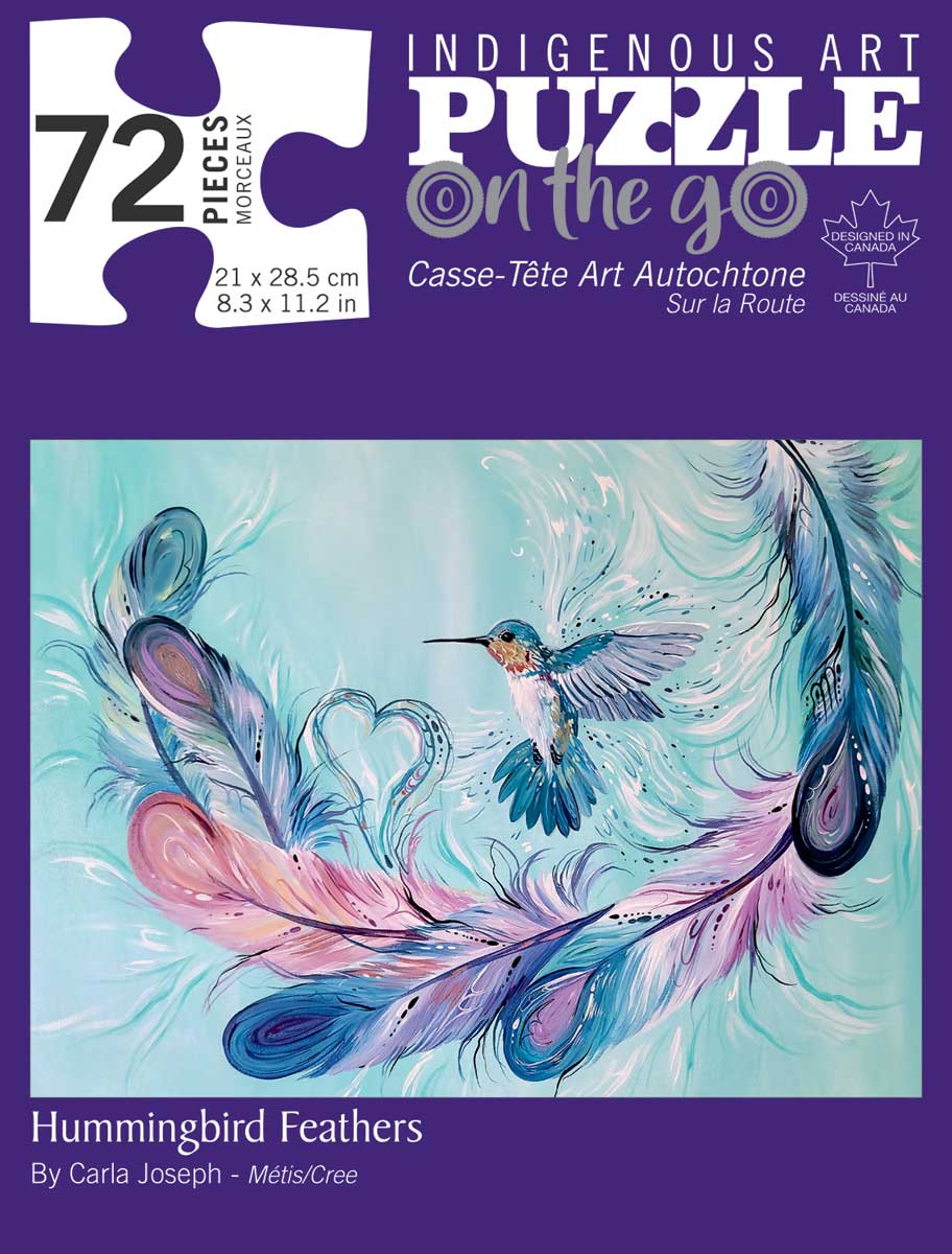 Puzzle Carla Joseph HummIngbird Feathers - Puzzle Carla Joseph HummIngbird Feathers -  - House of Himwitsa Native Art Gallery and Gifts