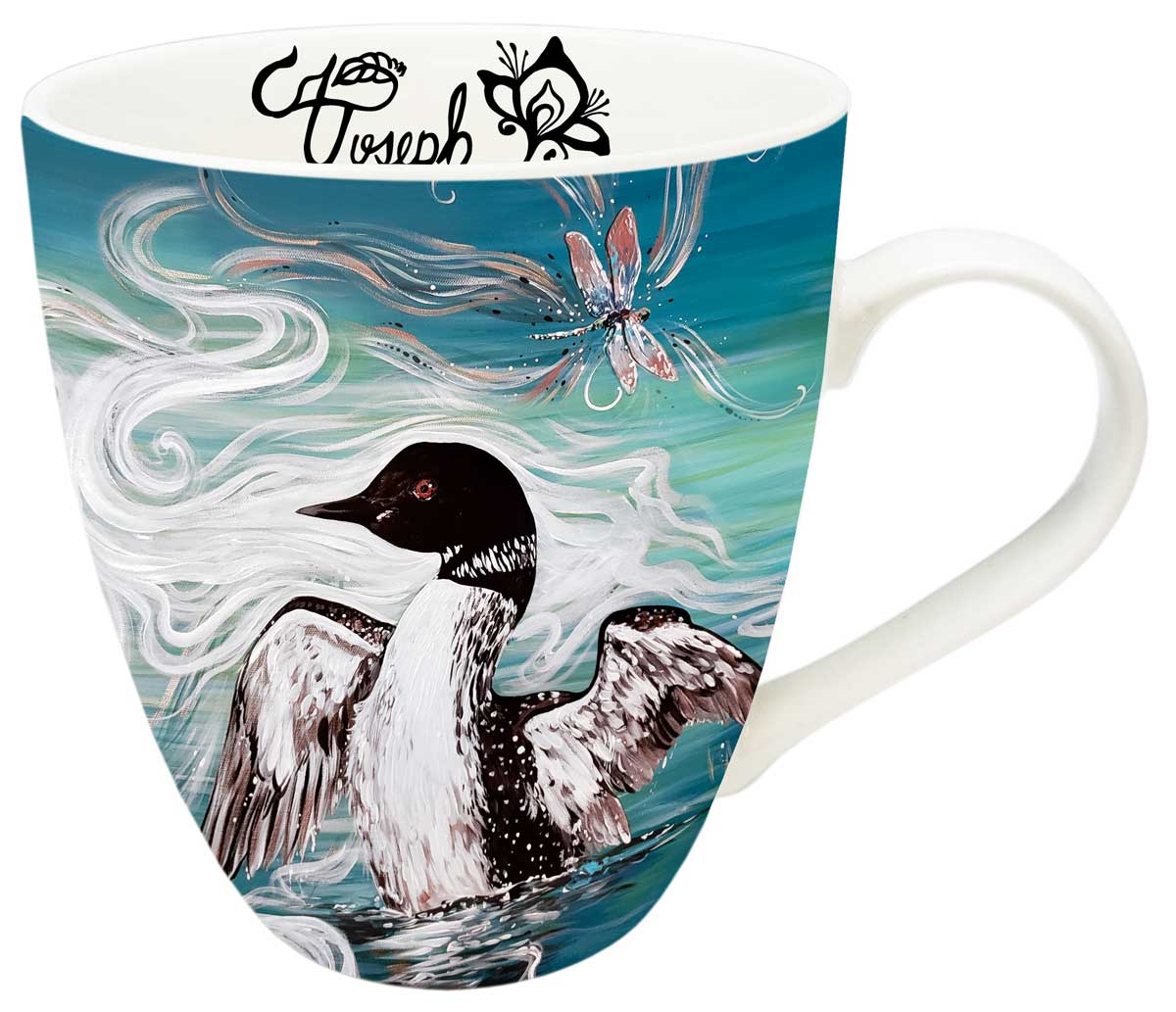 Mug Carla Joseph Loon/Dragonfly - Mug Carla Joseph Loon/Dragonfly -  - House of Himwitsa Native Art Gallery and Gifts