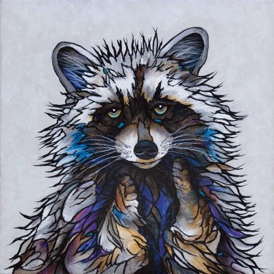 CANVAS MICQAELA JONES  RACCOON -  - Canvas - House of Himwitsa Art Gallery