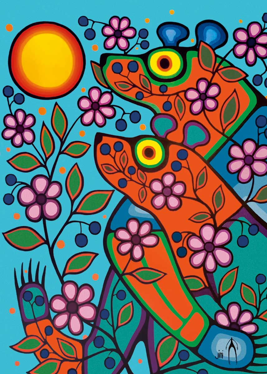 Magnet Jim Oskineegish: Together Forever - Magnet Jim Oskineegish: Together Forever -  - House of Himwitsa Native Art Gallery and Gifts