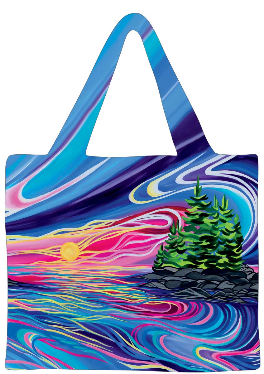 Reusable Shopping Bag Reflect and Grow with Love - Reusable Shopping Bag Reflect and Grow with Love -  - House of Himwitsa Native Art Gallery and Gifts
