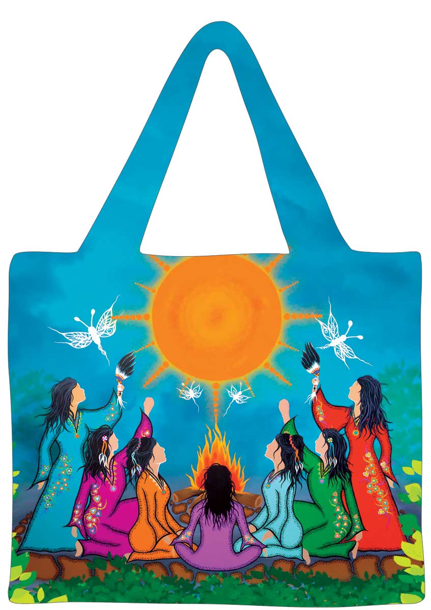 Shopping Bag Tracey Metallic UPNMULTOQSIP - Canadian Art Prints Inc. - Shopping Bag - House of Himwitsa Art Gallery