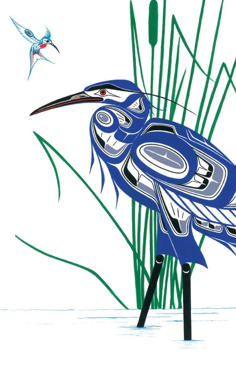 Magnet Richard Shorty Hummingbird/ Blue Heron - Magnet Richard Shorty Hummingbird/ Blue Heron -  - House of Himwitsa Native Art Gallery and Gifts