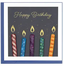 Quilling Art Card Birthday Make a Wish Candles