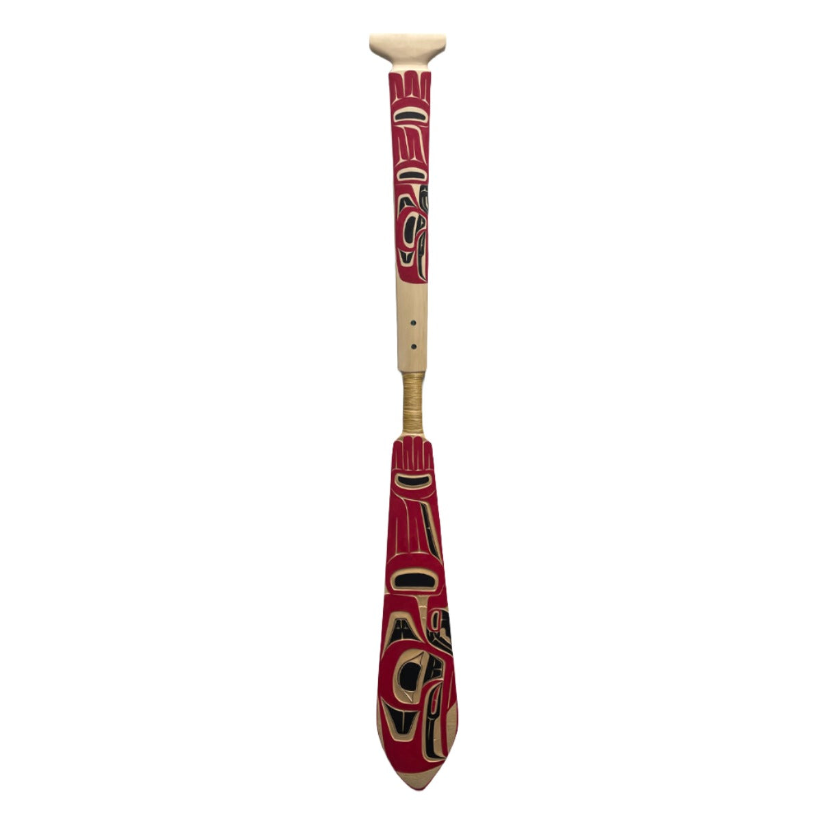 Randy Adams Paddle Yellow Cedar Eagle - Randy Adams - PADDLES - House of Himwitsa Art Gallery