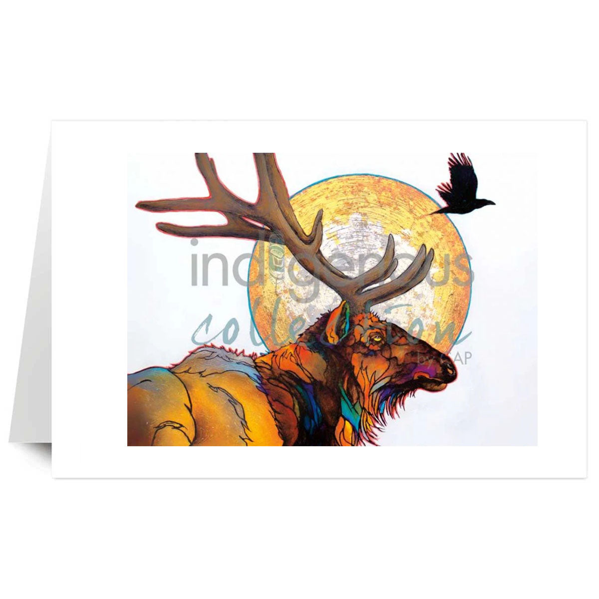 Art Card Micqaela Jones  Red Elk -  - Art Card - House of Himwitsa Art Gallery