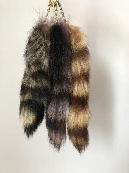 Racoon Tail Key Chain -  - FUR - House of Himwitsa Art Gallery