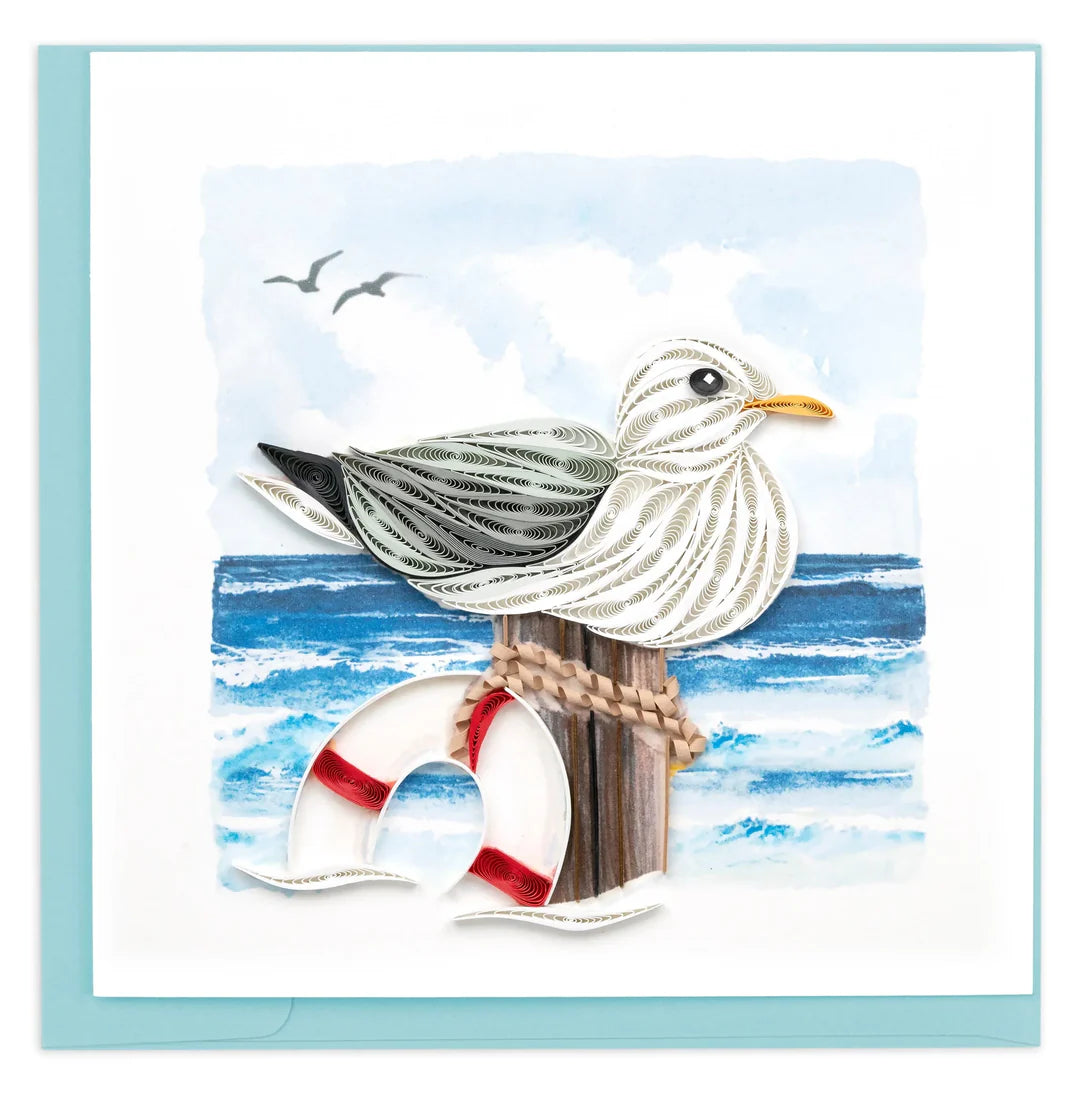 Quilling Art Card Seagull