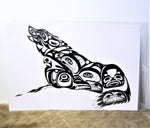 MATTED ART CARDS JON ERICKSON - Midnight Wolf - POD1676M - House of Himwitsa Native Art Gallery and Gifts