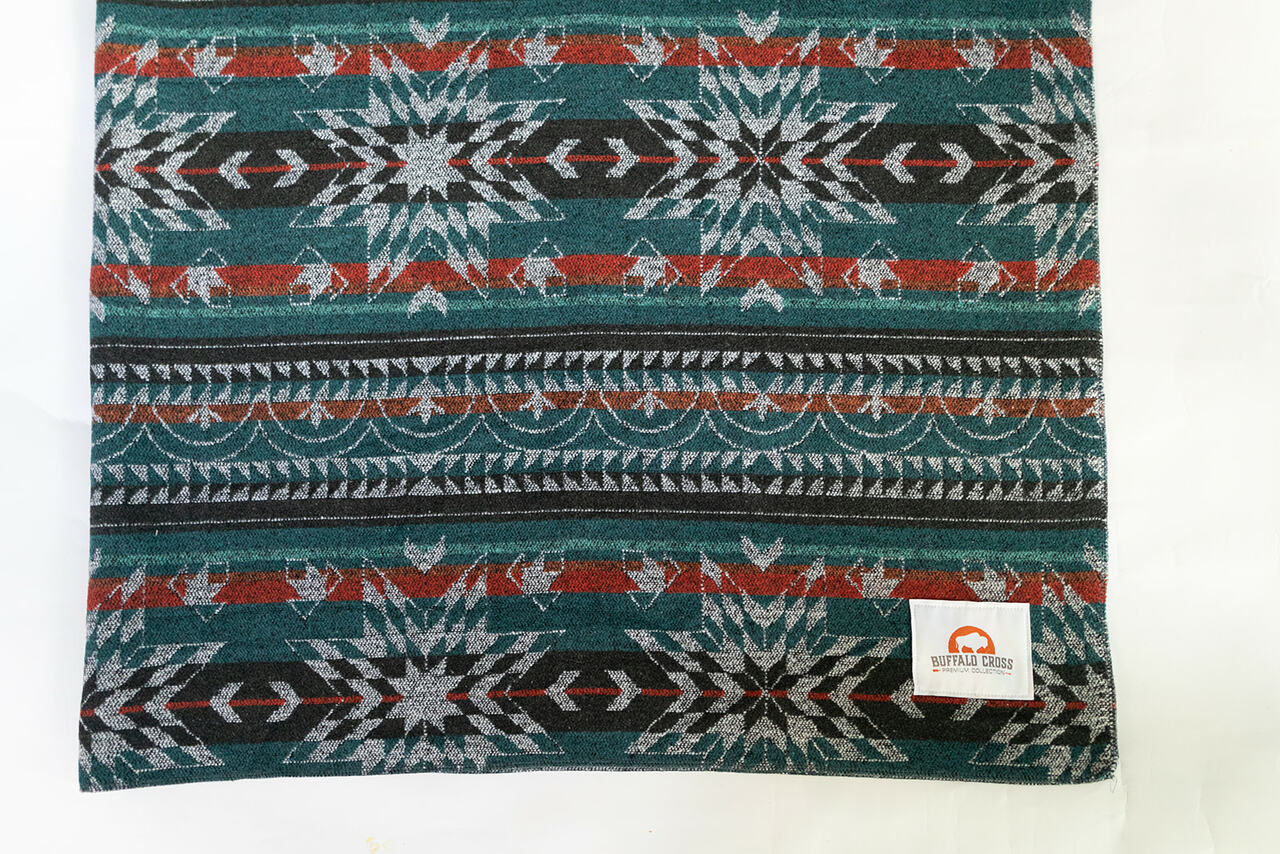 Buffalo Cross Throw Blankets - Western Varieties Wholesale In - Throw Blanket - House of Himwitsa Art Gallery