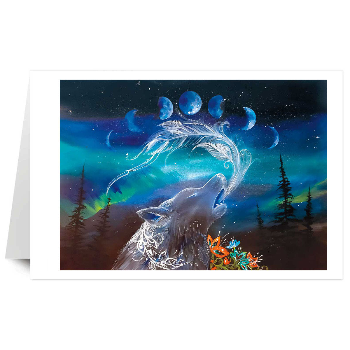 Art Card Karen Erickson Wolf Whisperer -  - Art Card - House of Himwitsa Art Gallery