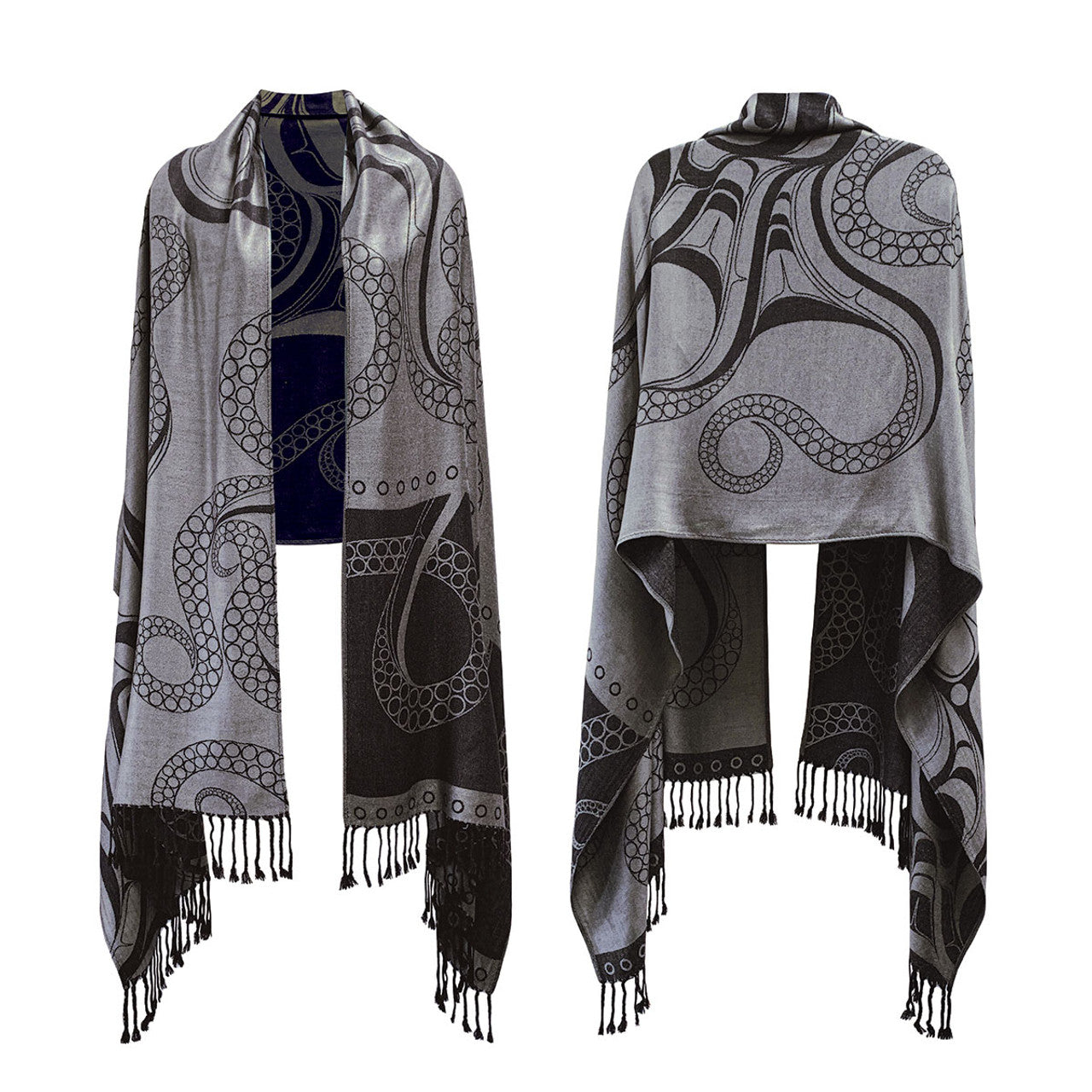 Shawl Ernest Swanson Octopus (Nuu) -  - SHAWL - House of Himwitsa Art Gallery