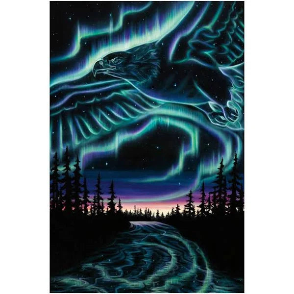 Art Card Amy Keller Rempp Sky Dance Eagles Over The Sky - Art Card Amy Keller Rempp Sky Dance Eagles Over The Sky -  - House of Himwitsa Native Art Gallery and Gifts