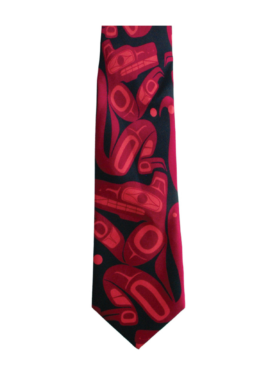 Silk Tie Ben Houstie Wolf red -  - Ties - House of Himwitsa Art Gallery