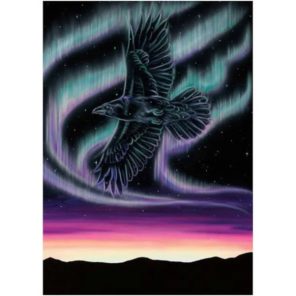 Art Card Amy Keller-Rempp Sky Dance Raven - Art Card Amy Keller-Rempp Sky Dance Raven -  - House of Himwitsa Native Art Gallery and Gifts