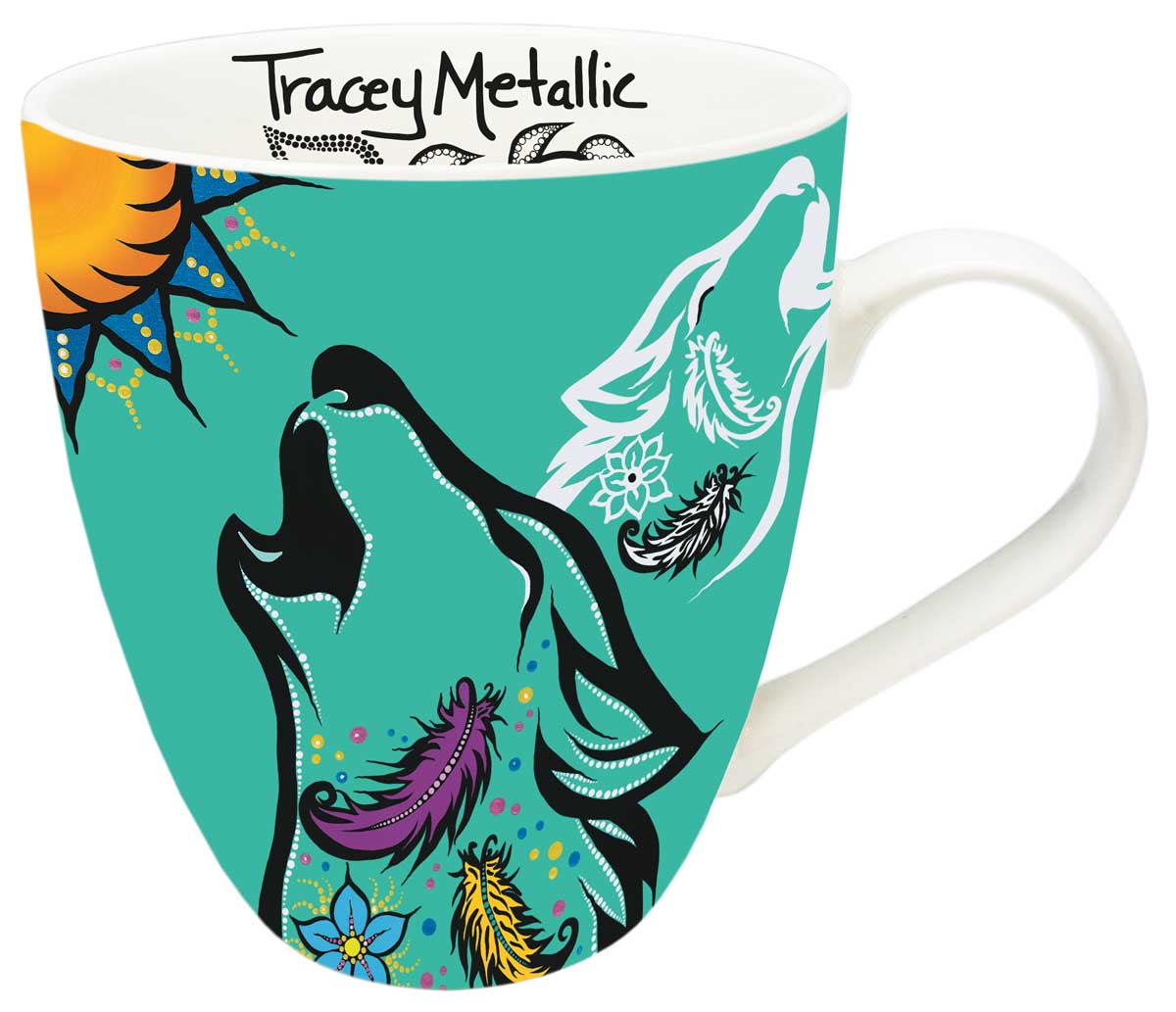 Mug Tracey Metallic Spirit Wolf - Mug Tracey Metallic Spirit Wolf -  - House of Himwitsa Native Art Gallery and Gifts