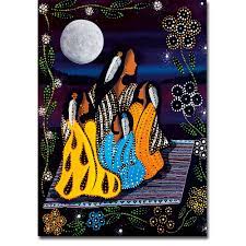 Art Card Betty Albert Story Teller - Art Card Betty Albert Story Teller -  - House of Himwitsa Native Art Gallery and Gifts