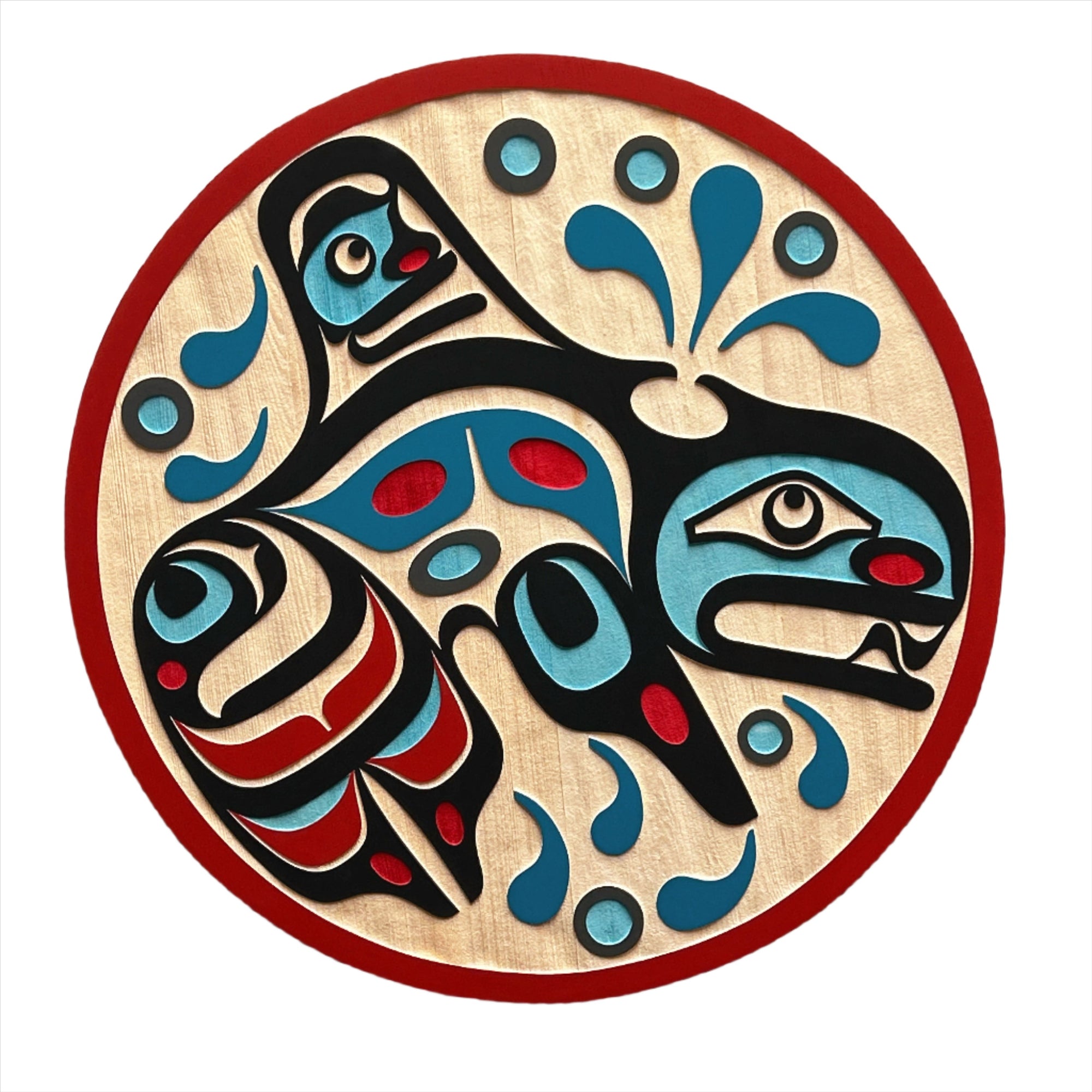 Trevor Hunt Kwakiutl Killer Whale Panel 24" - Trevor Hunt - Paddle - House of Himwitsa Art Gallery