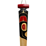 Trevor Husband Paddle  5' Yellow Cedar Killer Whale - House Of Himwitsa - PADDLES - House of Himwitsa Art Gallery