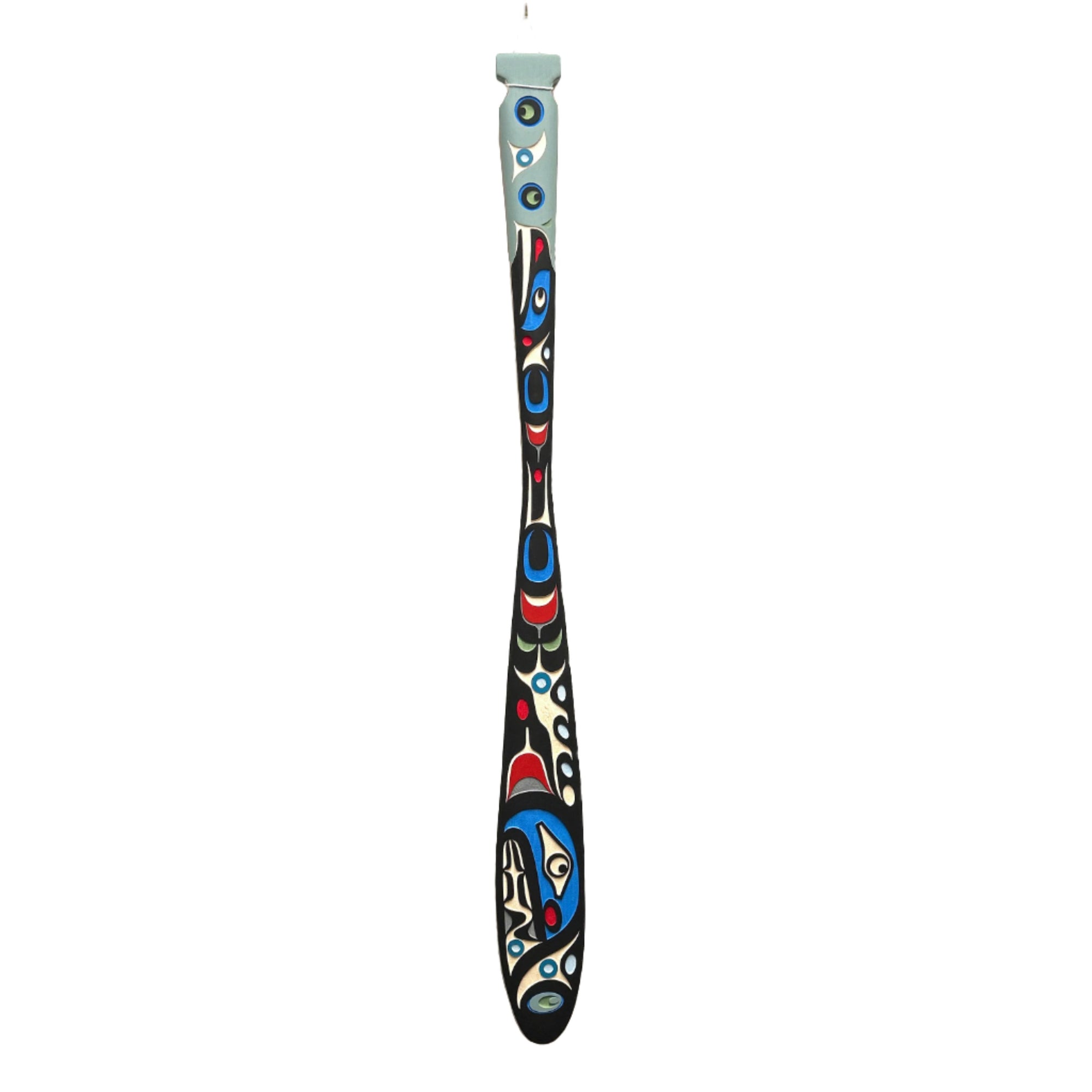 Trevor Hunt Kwakiutl killer whale Paddle 5 Feet 3" - Trevor Hunt - PADDLES - House of Himwitsa Art Gallery