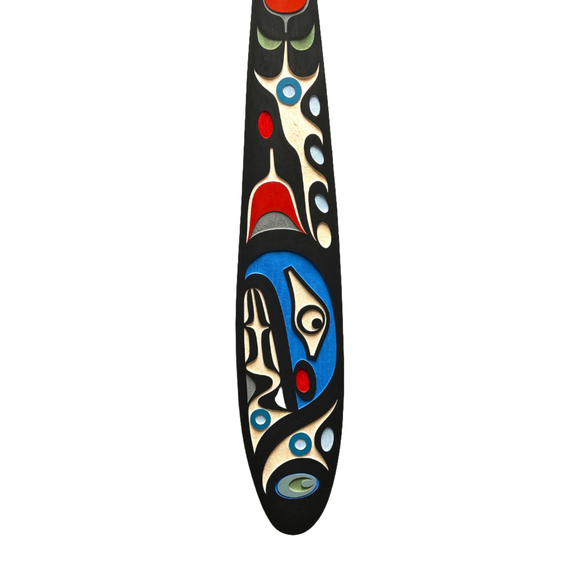 Trevor Hunt Kwakiutl killer whale Paddle 5 Feet 3" - Trevor Hunt - PADDLES - House of Himwitsa Art Gallery