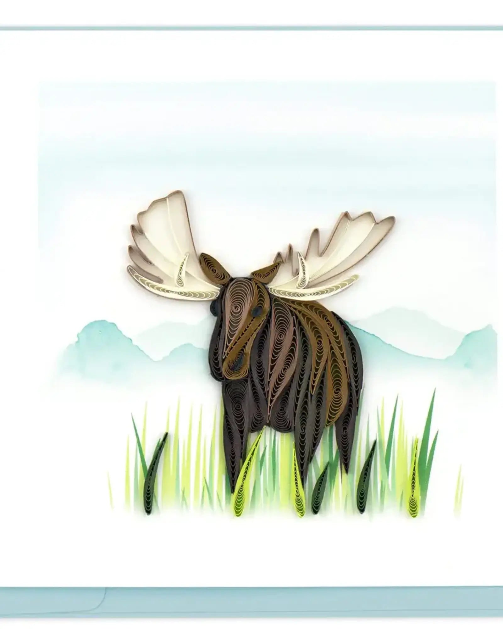 Quilling Art Card Moose