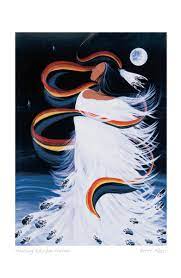 Art Card Betty Albert Whirling Rainbow - Art Card Betty Albert Whirling Rainbow -  - House of Himwitsa Native Art Gallery and Gifts