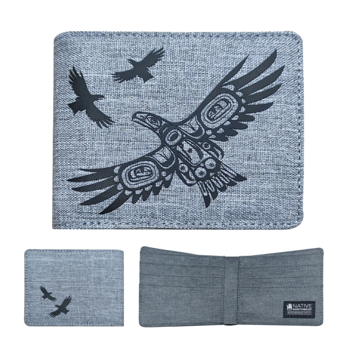 Wallet Soaring Eagle Blue - Wallet Soaring Eagle Blue -  - House of Himwitsa Native Art Gallery and Gifts