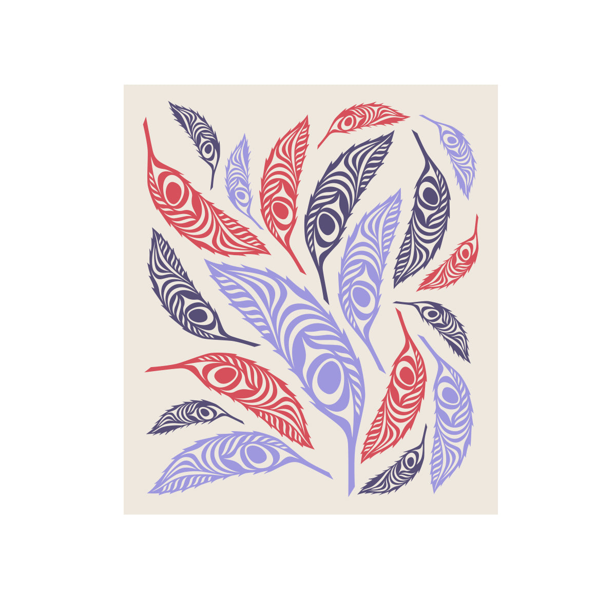 Eco Cloth Simone Diamond Feather - Eco Cloth Simone Diamond Feather -  - House of Himwitsa Native Art Gallery and Gifts