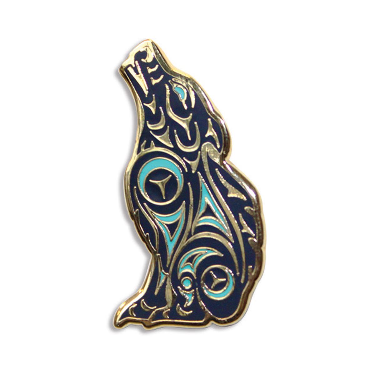 Enamel Pin Darell Thorne Wolf - EP17 - EP17 - House of Himwitsa Native Art Gallery and Gifts
