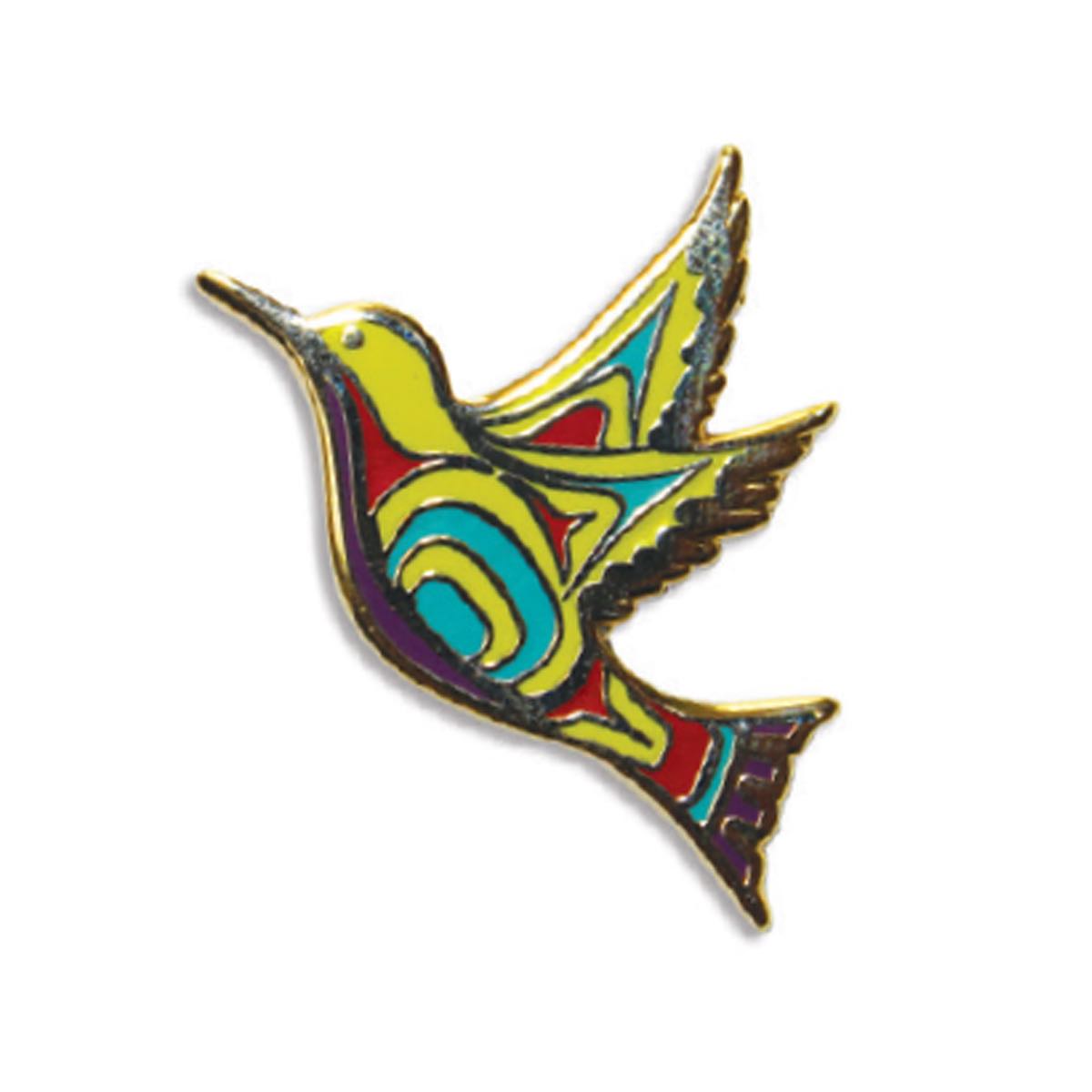 Enamel Pin Nicole La Rock Hummingbird - Enamel Pin Nicole La Rock Hummingbird -  - House of Himwitsa Native Art Gallery and Gifts