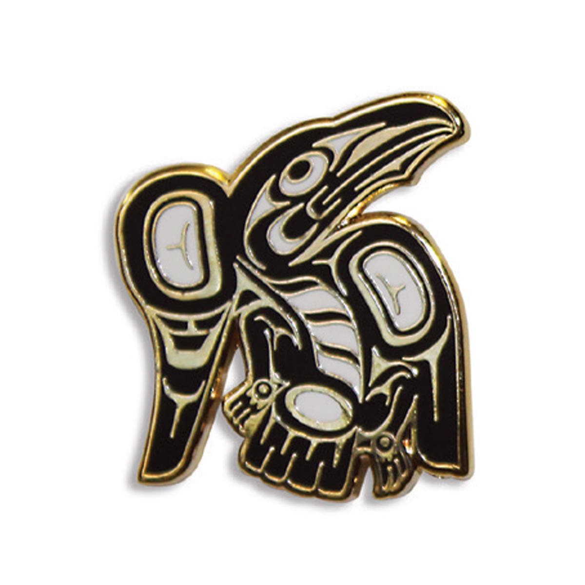 Enamel Pin Francis Horne Sr Raven - Enamel Pin Francis Horne Sr Raven -  - House of Himwitsa Native Art Gallery and Gifts