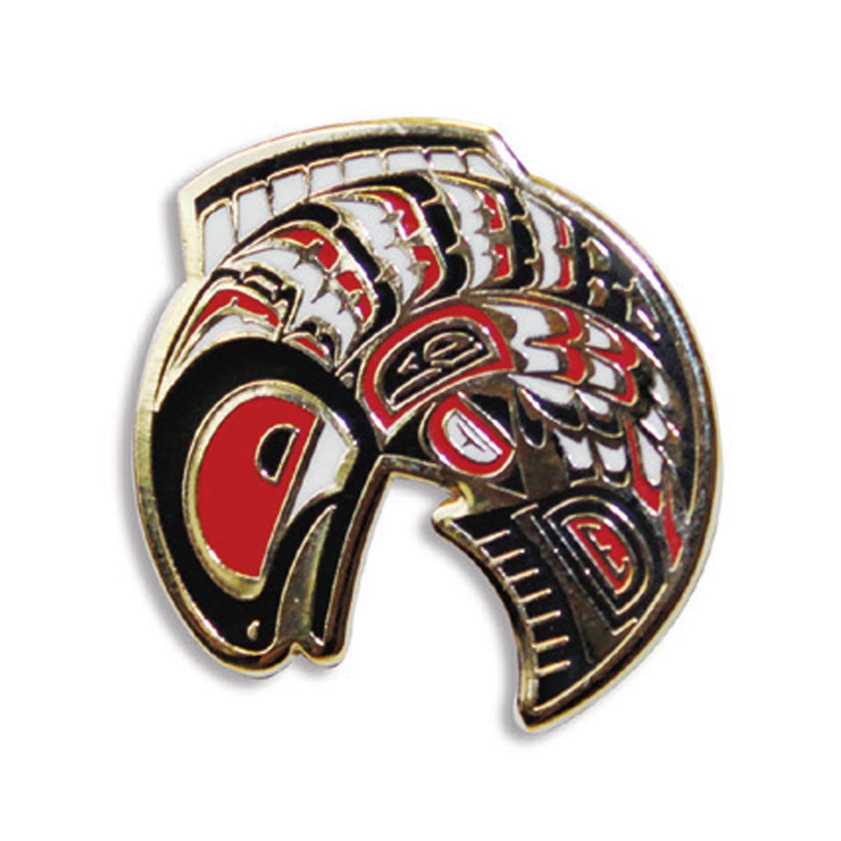 Enamel Pin Mervin Windsor Salmon - Enamel Pin Mervin Windsor Salmon -  - House of Himwitsa Native Art Gallery and Gifts